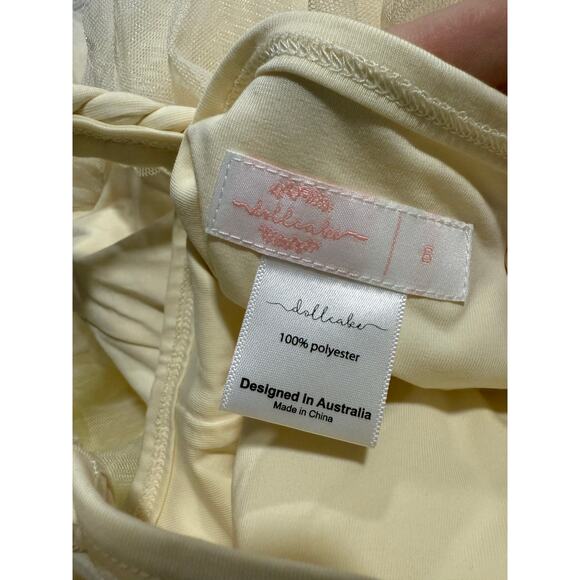 NWT Dollcake Dress Sundown Frock DCSDFRY Ruffles Girls Size 6 Yellow Ombre - Picture 7 of 13